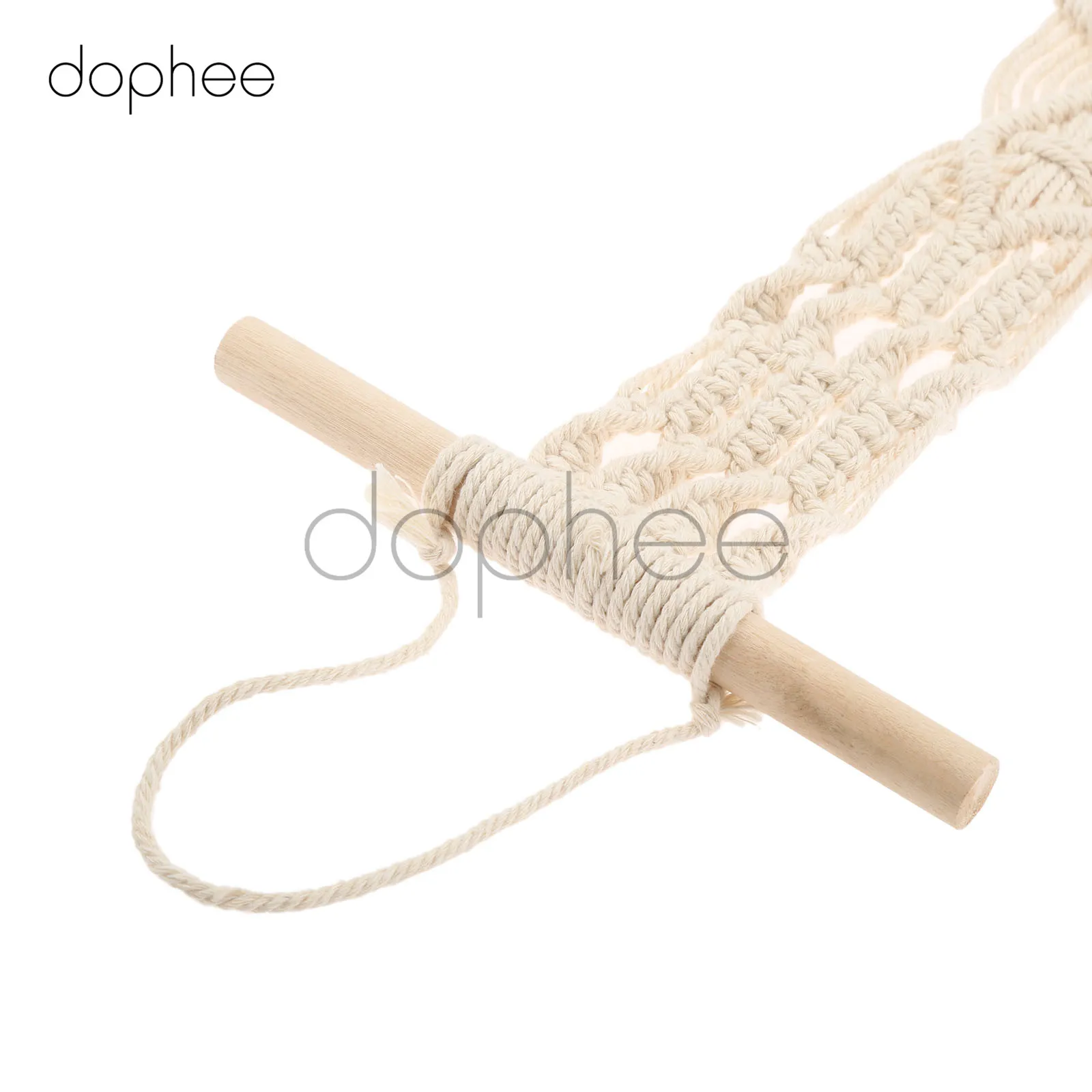 Dophee 1 шт. 113 см пеньковая веревка макраме завод вешалка корзины горшок держатель с декоративными разноцветными бусинами дома и сада