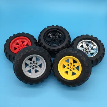 

TECHNIC PARTS 54120 Tyre 94.8 x 44 R Balloon & 15038 Wheel 56 x 36 Technic Racing Medium with 6 Pin Holes Blocks Particles Toys