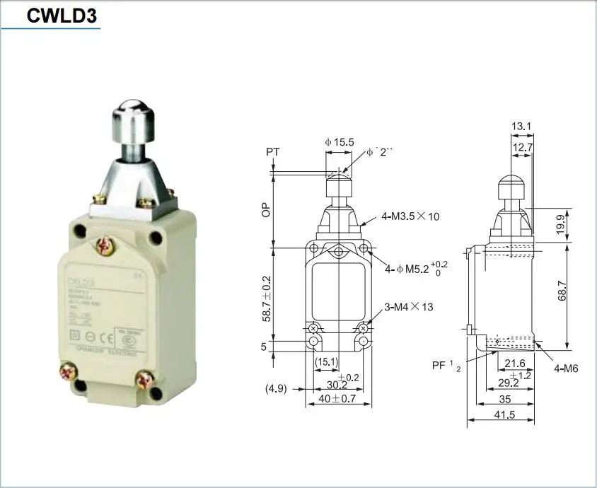CWLD3 CWLCA12-2-Q концевой выключатель - Цвет: CWLD3