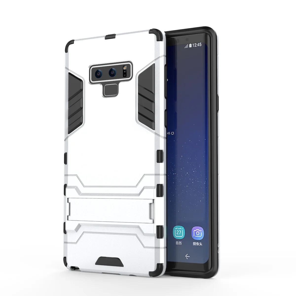 Роскошные кольцо Броня Case для IPhone X XS Max XR 6 6s 7 8 чехол для телефона чехол для IPhone 6 6s 7 8 плюс противоударный чехол - Цвет: Серебристый
