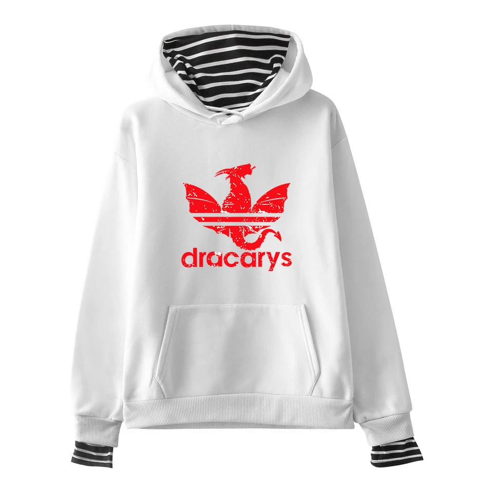 Dracarys новые печатные поддельные толстовки из двух частей толстовки высокого качества повседневные женские толстовки Harajuku одежда 2019 K поп