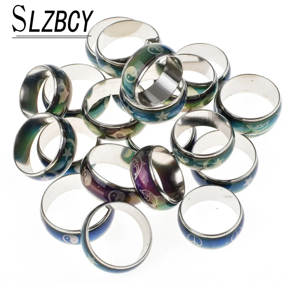 

Fashion 6mm & 8mm Wide Mood Rings For Women Men Color Changed Emotion Feeling Temperature Finger Ring Classic Unisex Jewelry