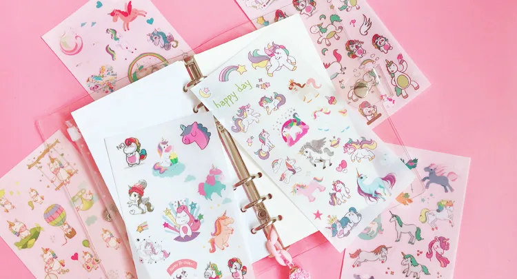 Plano de Dia Caçoa o Presente Jugal 2019 New Unicorn a6 Semana Planejador Caderno Espiral Mão book Papelaria Kawaii Diário Cadernos Memo Pad 15 espiral caderno mão-livro kawaii papelaria dia plano