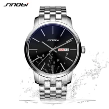 SINOBI Sport Quartz Watch Men Fashion Business Hours Erkek Kol Saati Watches Military Mens Watches Relogio