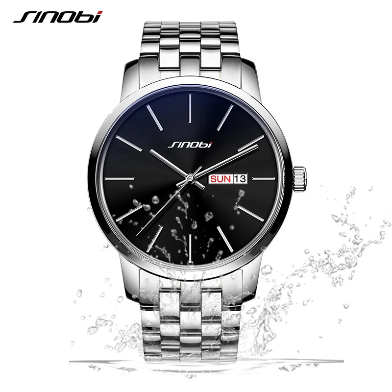 SINOBI Sport Quartz font b Watch b font font b Men b font Fashion Business Hours
