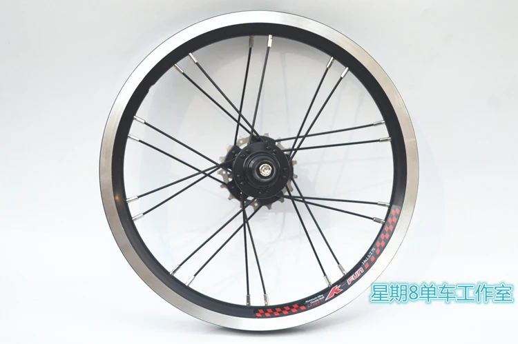 Top Folding Bicycle Litepro 14/16inch 412 Wheelset Outer 3 Shift Wheel Set Three Speed Bike Wheels 10