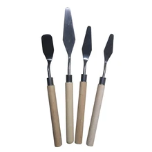 4 шт. Нескользящие студенческие для художника скребки принадлежности акварель нержавеющая сталь палитра ножи Набор масляной живописи Инструменты Легкий