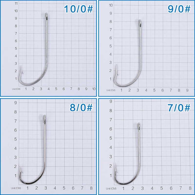 Размеры 7/0 8/0 9/0 10/0 Нержавеющая сталь удлиненное крюк Большой Размеры Троллинг джиг одинарный крючок осьминог приманка такелаж крюк запасных частей