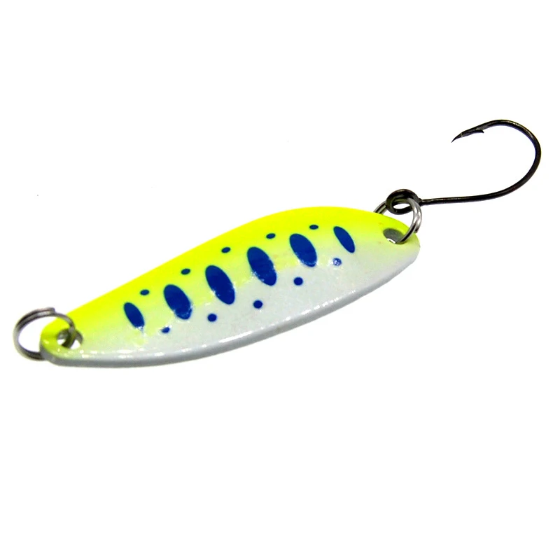 5pcs/Set 5g Sequin Bait Sinking Hard Fishing Lures Colored Willow  Leaves with Single Hook Fishing Tackle