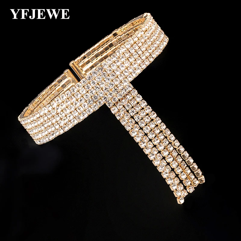 YFJEWE корейский модный женский круглый Кристальный браслет Рождественские подарки B261