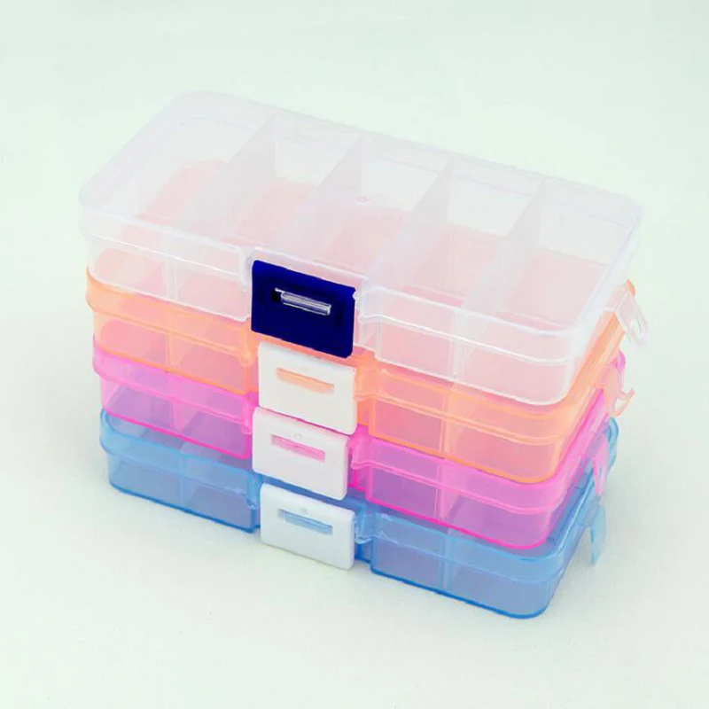 10 слотов прозрачная коробка для хранения бусин портативный пластиковый органайзер чехол для рукоделия Бусины Контейнер для DIY подарок ремесло wh