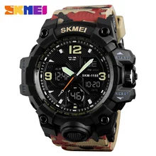 SKMEI Fashion Denim Style Sports Watches Men Outdoor Analog Digital LED Electronic Quartz Wristwatches Waterproof Watch 1327