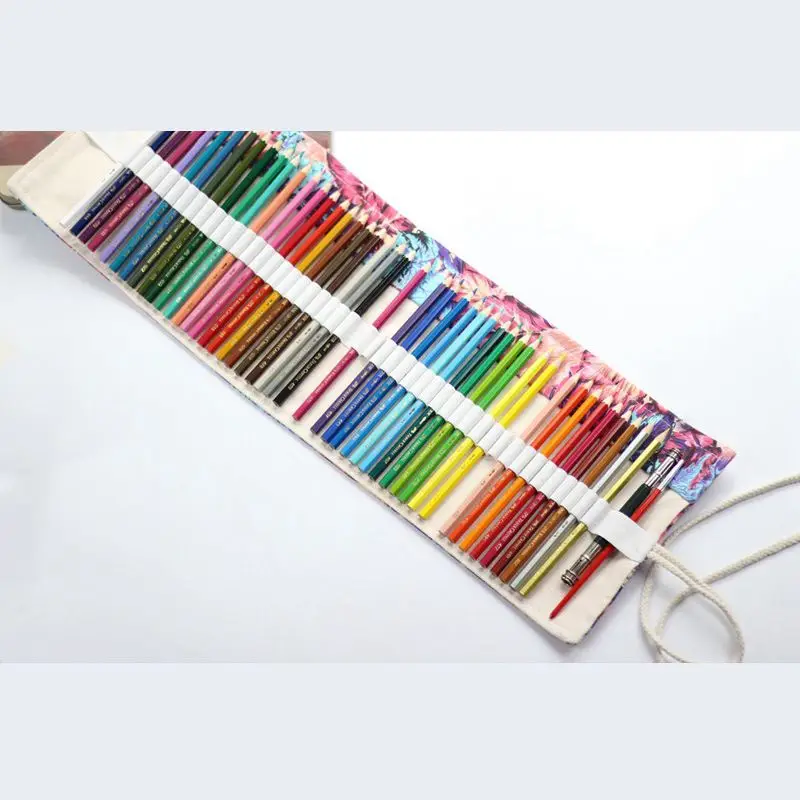 

Multipurpose 72 Slots Travel Drawing Coloring Pencil Roll Organizer For Artist, Pencils Pouch Case Hold For 72 Colored Pencils