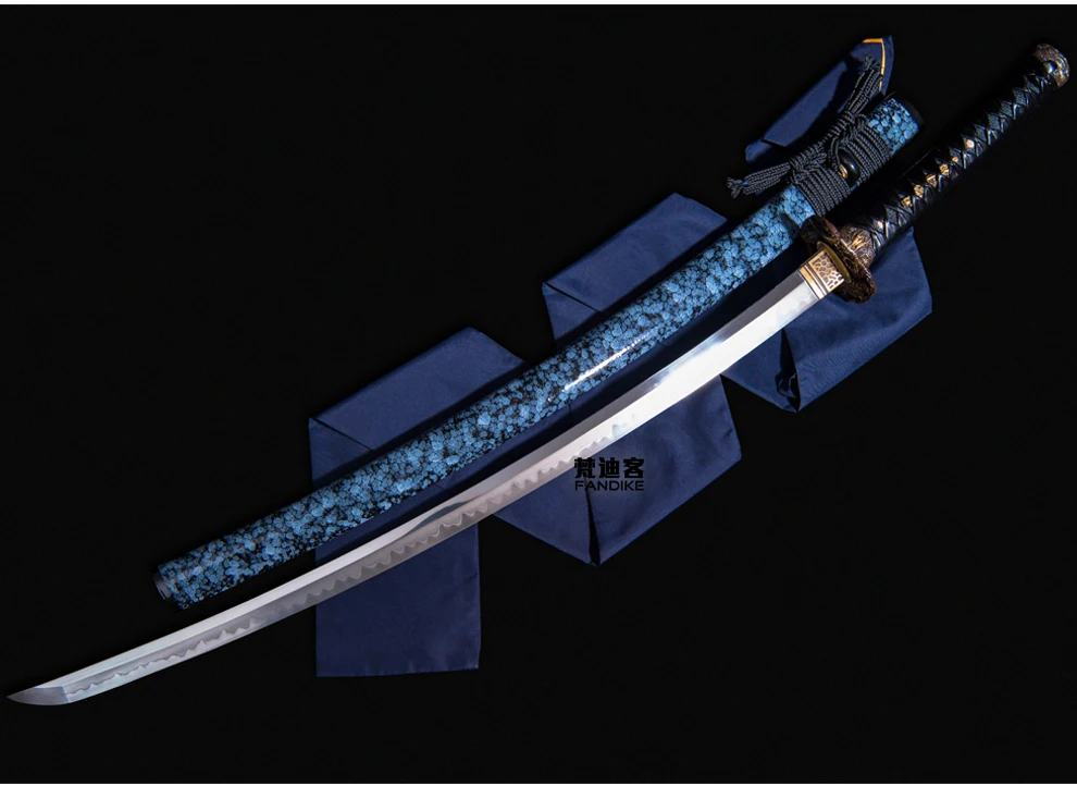 Japanese Samurai Katana Full Tang T10 Steel Clay Tempered Battle Sharp Sword tempered Samurai Sword Katana full tang