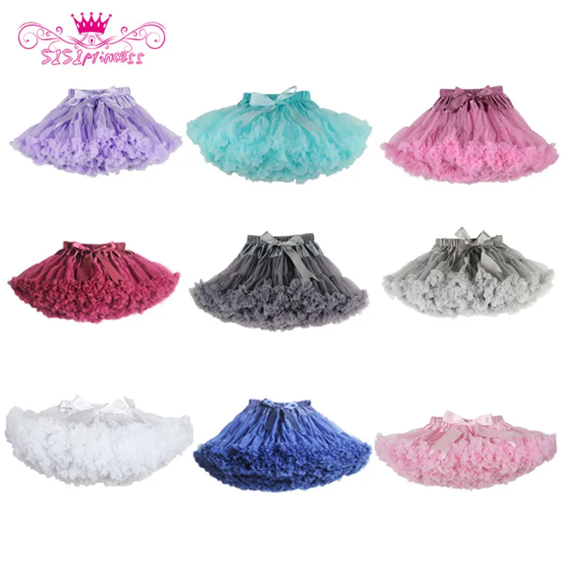 Goede Gratis Verzending Pluizige Chiffon Pettiskirts Baby 21 Kleuren tutu rokken meisjes Prinses Dance Party Tule Rok petticoat groothandel