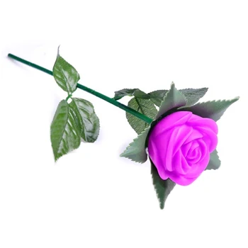 

Rose Romantic Outdoor Yard Garden Path Way Tulip Bar Landscape Flower Night Lights Decoration Gift Toys Brave Heart Purple