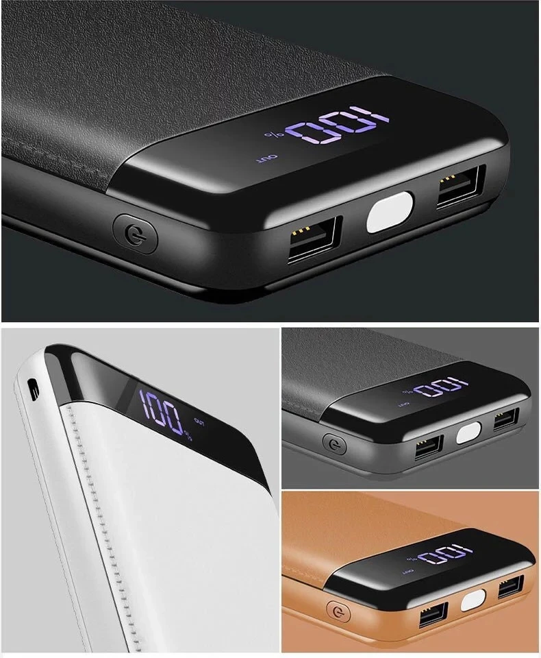 Внешний аккумулятор 30000 мАч, внешний аккумулятор, 2 USB, ЖК-дисплей, Дополнительный внешний аккумулятор, портативное зарядное устройство для Xiaomi Mi Iphone XR Max 8