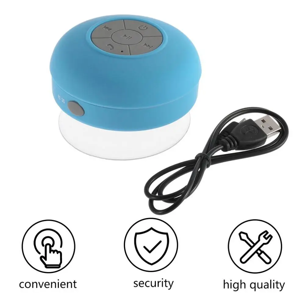 

Waterproof Portable Speaker Wireless Car Handsfree Receive Call Music Suction Mic Mini Loudspeaker Box