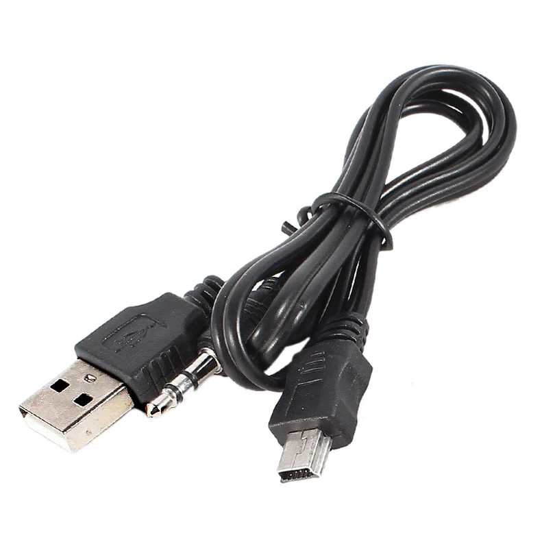 

USB 2.0 to Mini A Male 3.5mm Jack Plug Audio Data Cable 45cm 2 Pcs