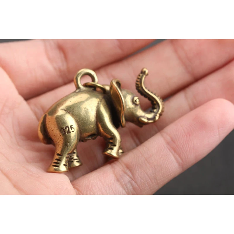 Antique Silver Alloy Elephant Pendant Keyring Bag Charm Key Chain