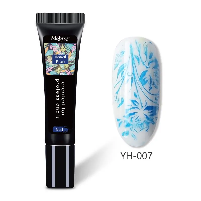 YH-007 LGHZLINK Гель-лак для штамповки ногтей 8 мл черный белый штамп печать масло УФ Гель-лак для ногтей замачиваемый лак для пластина для стемпинга для нейл-арта - Цвет: YH-007