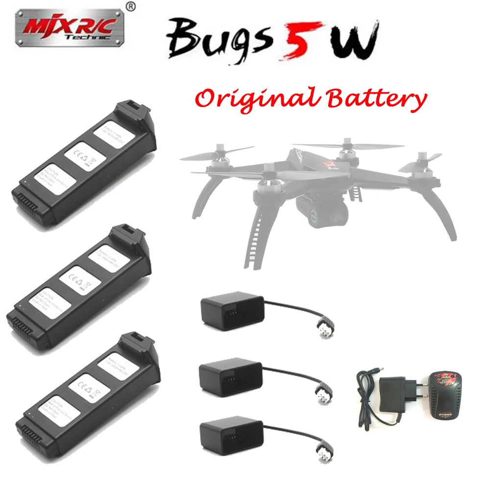 

Original MJX Bugs 5W 7.4V 1800 MAH Li-Po Battery for MJX B5W Brushless GPS RC Drone Spare Parts Accessories Battery