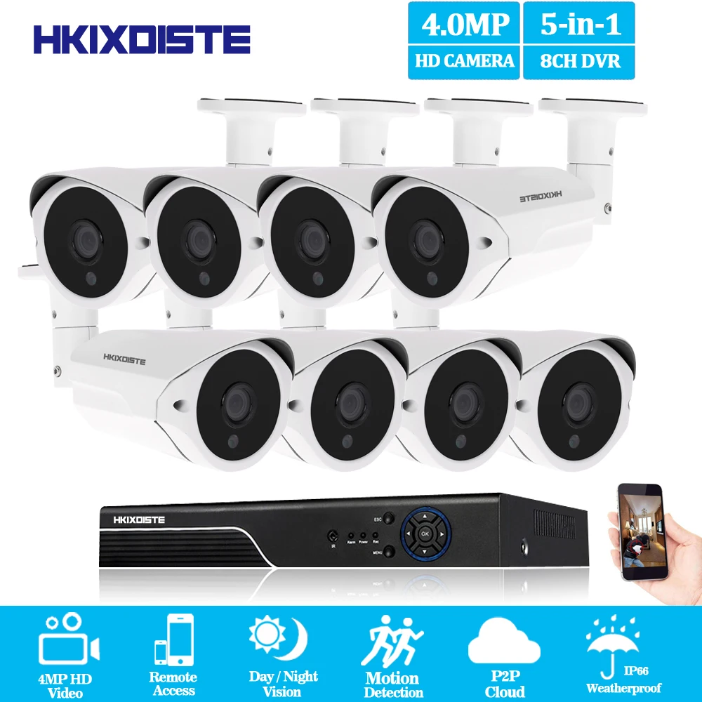 

AHD 4MP DVR with 8PCS HD 4MP Security camera System 4MP AHD camera video surveillance kit 8 Channel CCTV system
