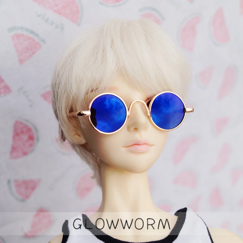 

Blue Sunglasses Glasses Bookman Prop For 1/4 1/6 1/3 24" 60cm BJD MSD YOSD SD SD17 70CM DD DOD DK DZ Volks Doll Free shippiing
