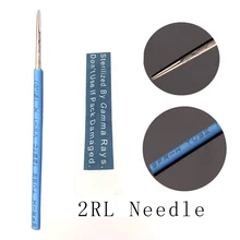 50 шт бровей подводка для глаз 2-зубец татуажные иглы и 50 шт. 2-зубец татуировки Советы для перманентного макияжа для аппарата merlin
