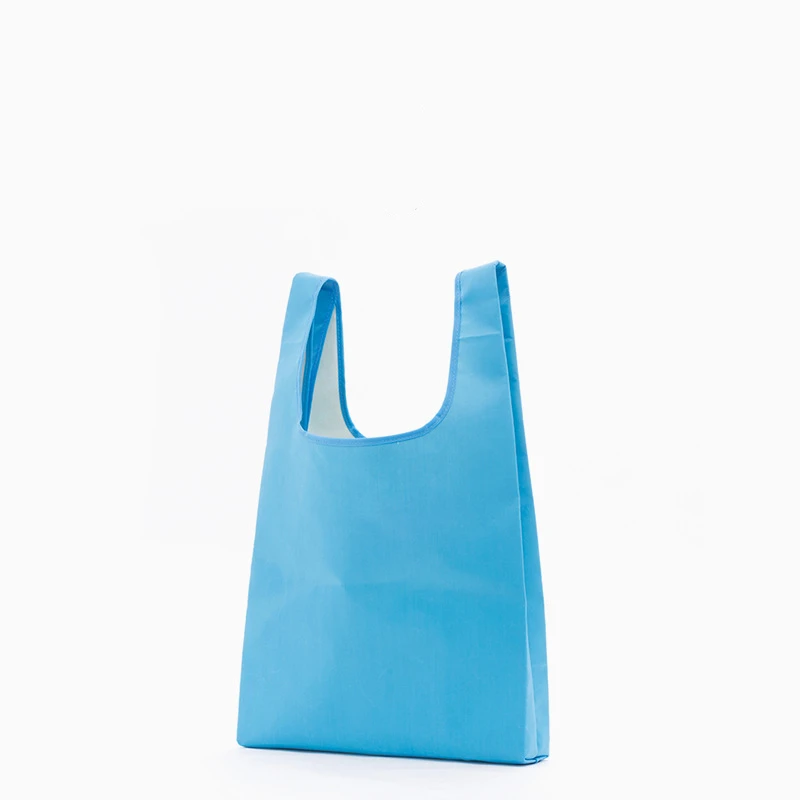 Креативный экологически красочный складной многоразовый пакет для покупок сумка для продуктов моющийся мешок полиэстер складной в прилагаемый мешок - Цвет: d