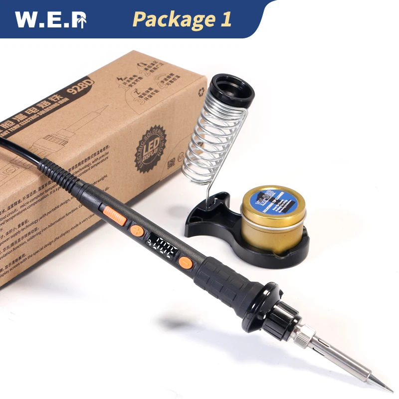WEP 928D-II Soldering iron 3 LED lamp Digital Temperature Correction LED Digital Display Sleep Protection Adjustable Temperature
