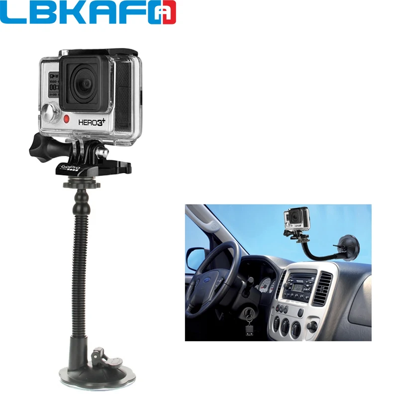 LBKAFA присоска держатель Гибкая Автомобильная Кронштейн Гибкий для Gopro Hero 6 5 4 3 + SJCAM