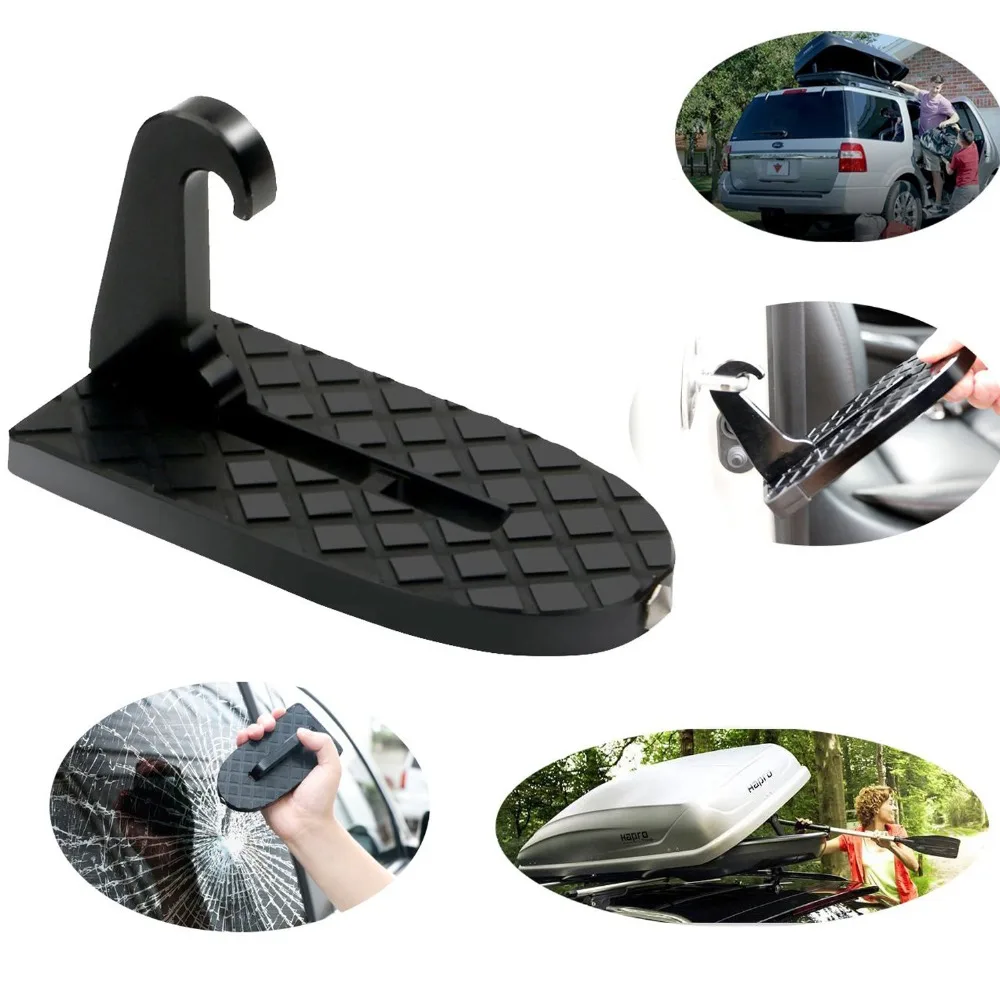 

Vehicle Hooked On Shaped Slam Latch Doorstep With Safety Hammer Function Easy Access To Car Rooftop Roof-rack Doorstep For Car