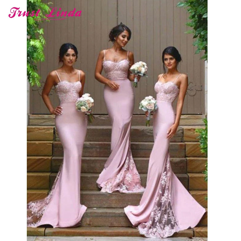 peach gown for bridesmaid