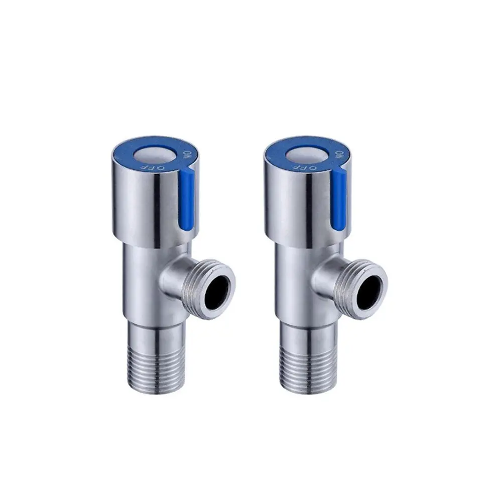 

Blue Stainless Steel 1/2 Toilet Stop Valves for Kitchen Basin Faucets Bathroom Bidet Shower Switch Toilet Flush Valve WC