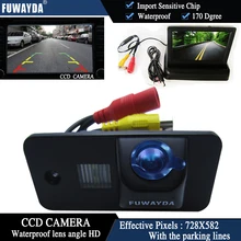 Fuwayda Цвет CCD вид сзади автомобиля Камера для Audi A3 S3 A4 S4 A6 A6L S6 A8 S8 RS4 RS6 q7 + 4.3 дюймов складной ЖК-дисплей Мониторы водонепроницаемый