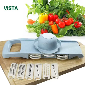 

Myvit Mandoline Slicer Vegetable Cutter with Steel Blade Manual Potato Peeler Carrot Cheese Grater Dicer Kitchen Accessories