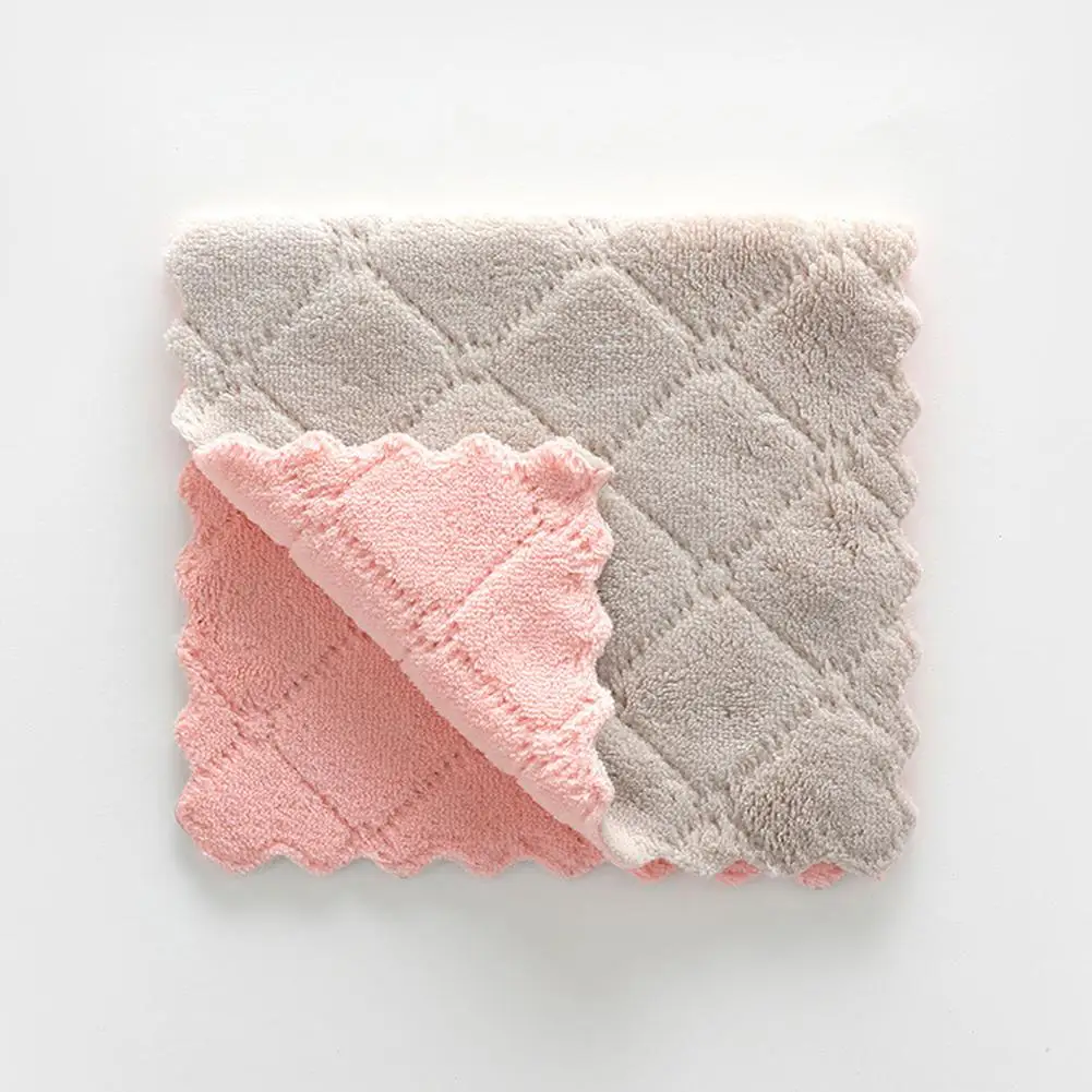 

New 1Pc Water Absorbent Washing Dish Plate Cloth Towel Rag Home Kitchen Clean Tablecloth