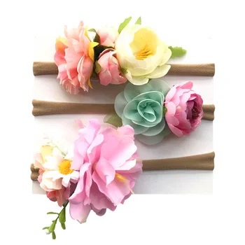 

3Pcs Kids Elastic flower headband Headbands Hair Girls baby Hair Band baby girl accessories set photography