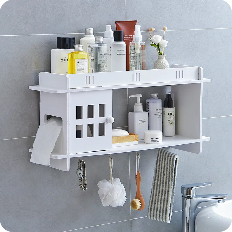 

Toilet free punch storage rack wash rack bathroom toilet finishing rack wall mount tissue box LO523210