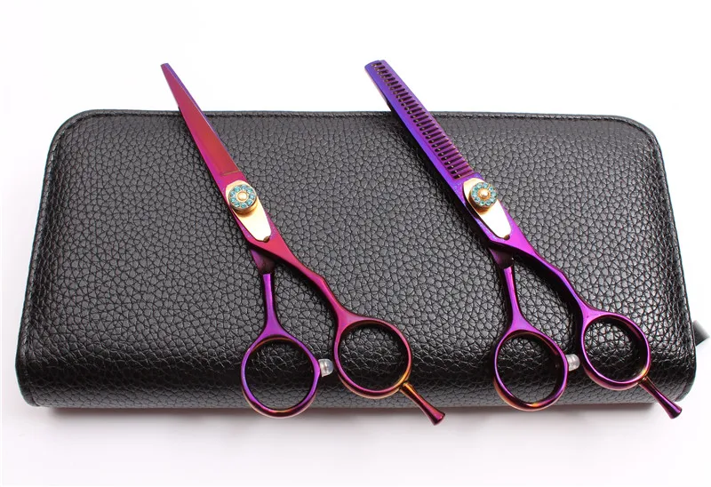 5," заказной бренд Япония сталь 440C парикмахерские Профессиональные Парикмахерские ножницы режущие ножницы филировочные ножницы для волос C1020 - Цвет: C1020 Zi D 55Y