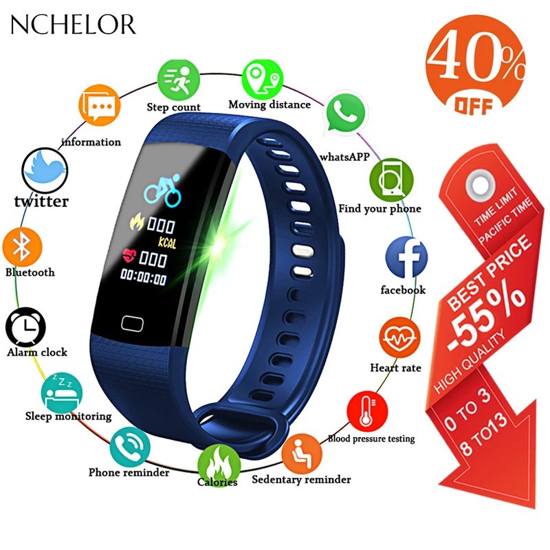 

NEW Smart Bracelet Electronic Smart Watch Women Men Running Cycling Climbing Sports Health Pedometer LED Color Screen Watch