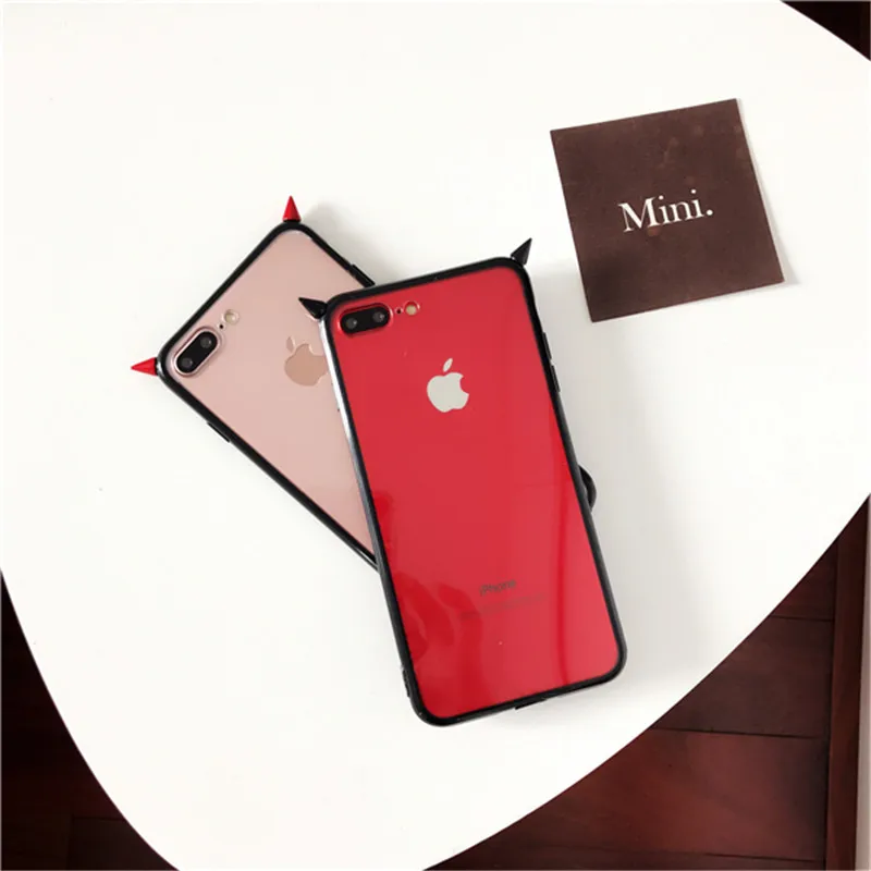 

2017 Cute New Little Devil Vampire Corners Cool Funny Cover For iPhone 6 6S Plus iPhone7 7P Soft Transparent Mobile Phone Case