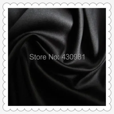

wholesale 2 meter full dull elastic satin fabric imitation silk material for one piece dress heavy black satin spandex fabric