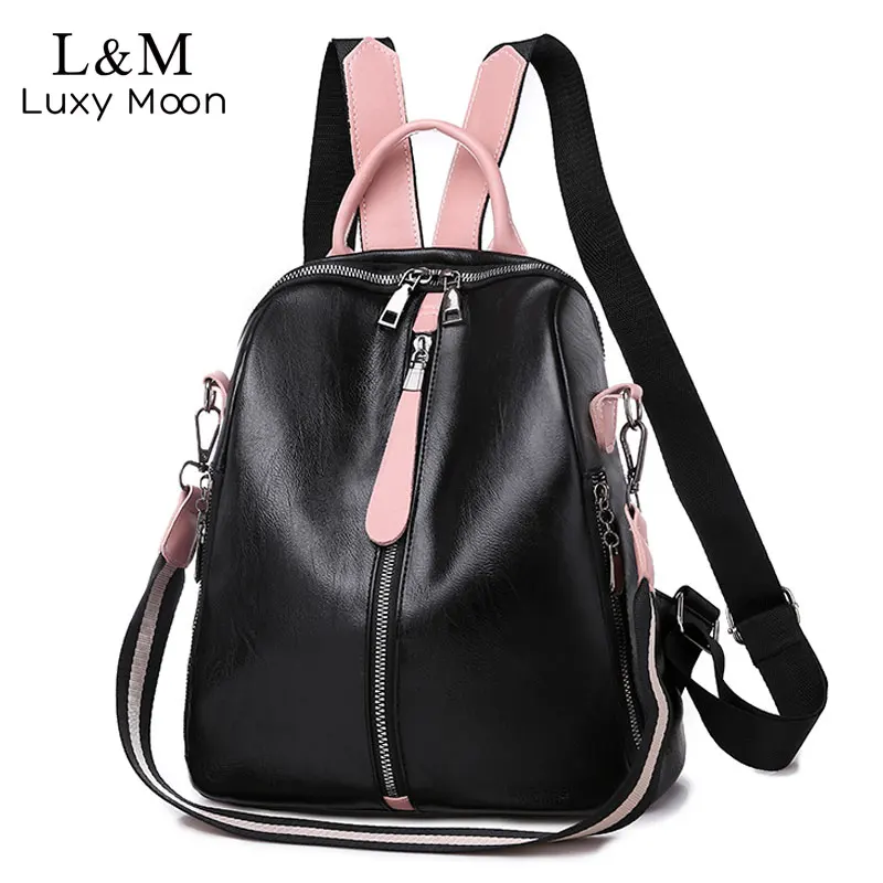 

Brand Designer Women PU Leather Backpack Female Casual Shoulders Bag Teenager School Bag Fashion Women's Bags mochila XA419H