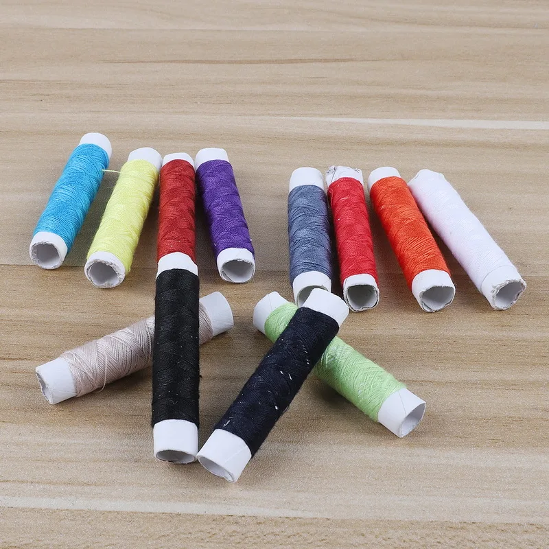 

Fashion 12roll/lot Strong Durable Polyester Sewing Thread Random Color for Hand Machines Industrial Home Crafts Supplies