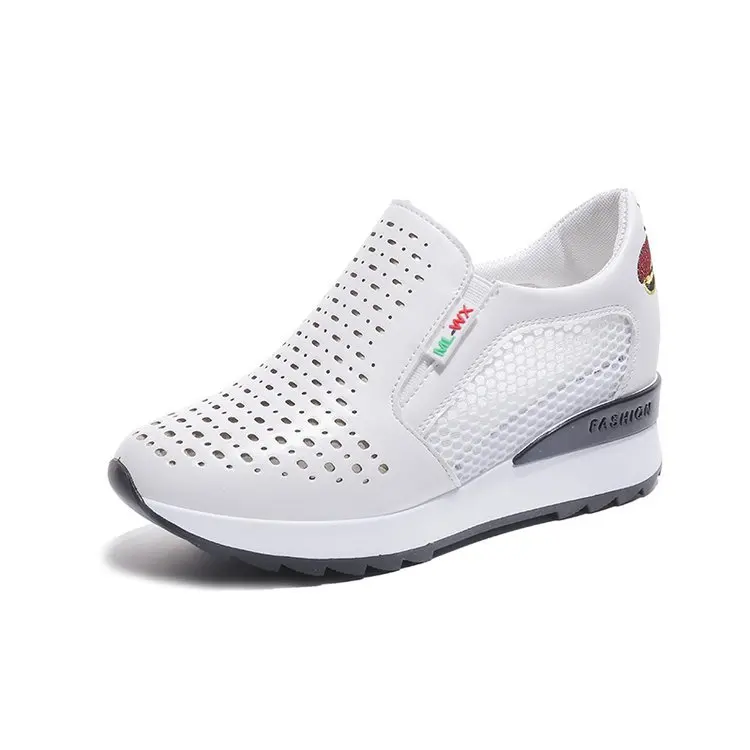 

Women Casual Shoes Fashion Breathable Walking Mesh Lace Up Flat Shoes Sneakers Women 2019 Tenis Feminino