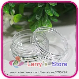 

Free Shipping 80pcs/Lot Nail Art Glitter Dust Powder Empty Case Box Whole Sale Clear Pots Bottle Container 3g 3gram/Jar