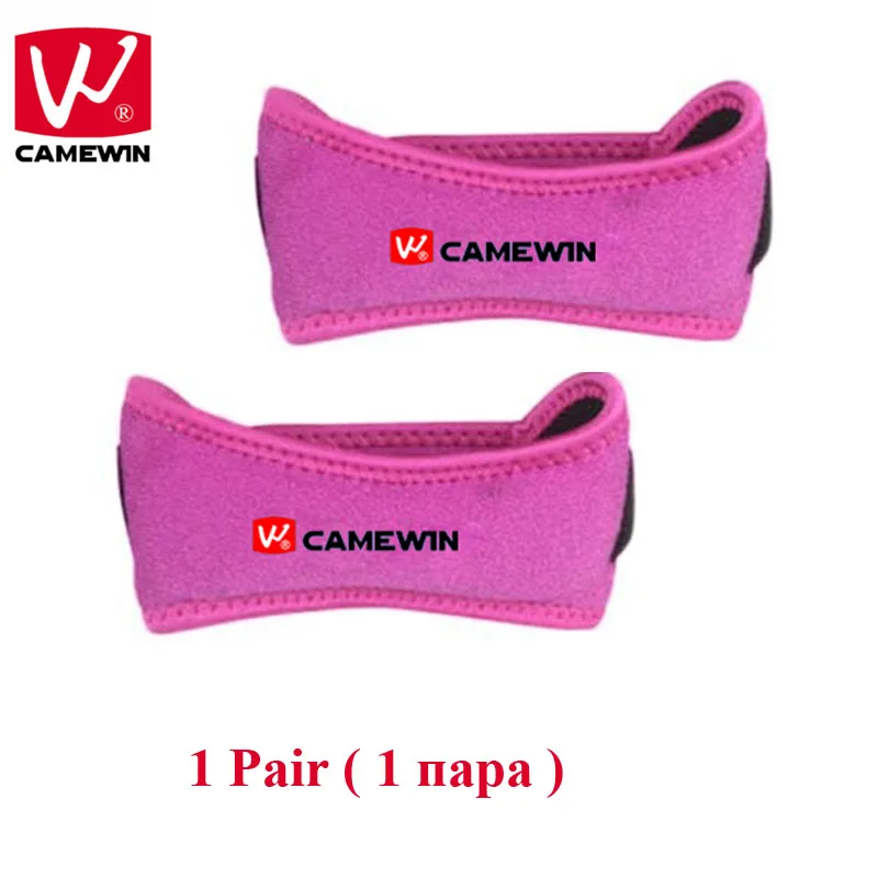 CAMEWIN бренд 2 шт. Регулируемые Наколенники наколенники баскетбольная поддержка открытый наколенник пояс Велоспорт наколенник протектор - Цвет: Красный