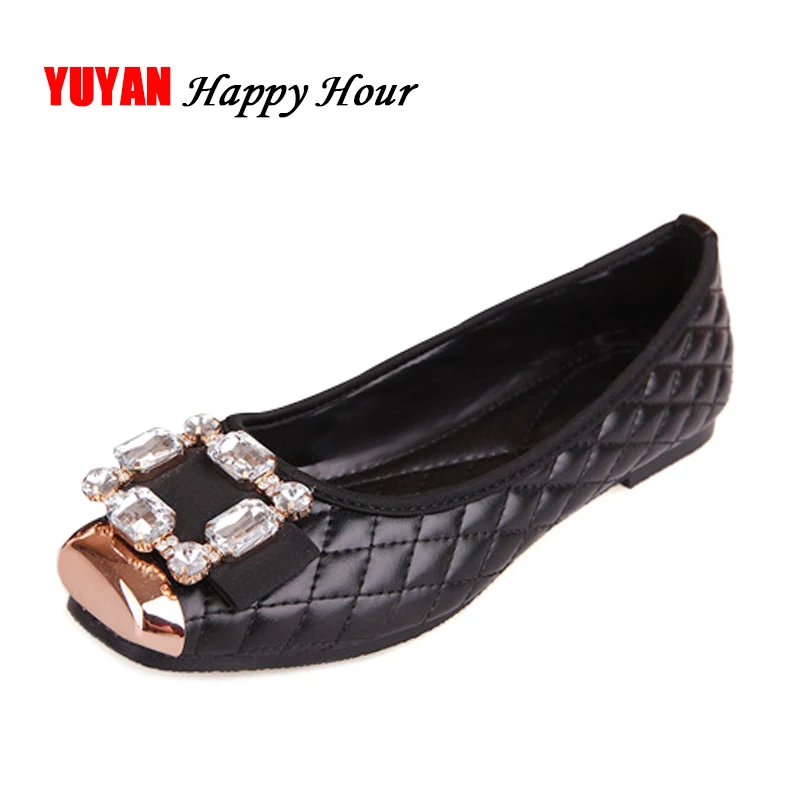 Spring and Autumn Ballet Flats Women Elegant Brand Shoes Diamond Design Women's Flats Luxury